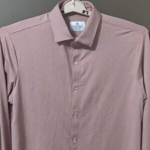 Mizzen + Main Spinnaker Trim Fit Red & White Check Long Sleeve Shirt